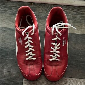 Puma Red and White Roma Athletic Shoes